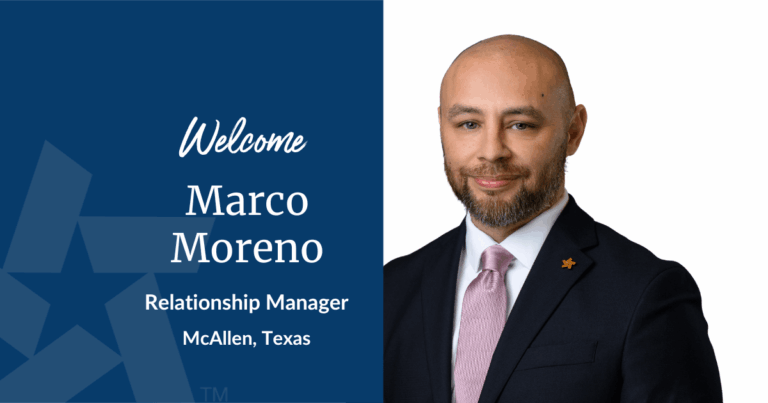 TRB Welcomes Marco Moreno as Relationship Manager in McAllen
