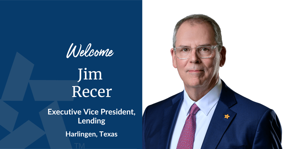 Recer Joins Texas Regional Bank as Lending Executive