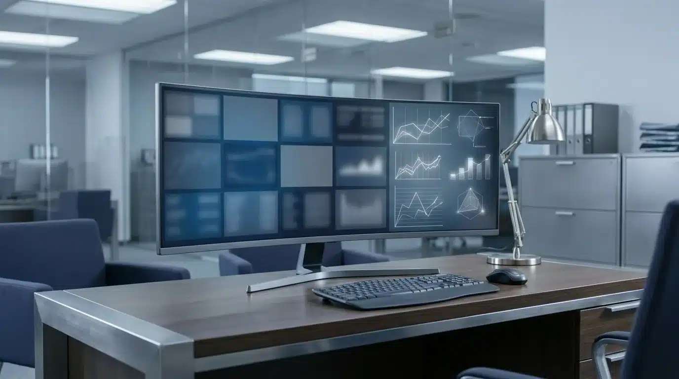 Treasury workstation monitor showing multiple account tiles